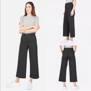 Everlane Wide Leg Crop Black High Rise Pants